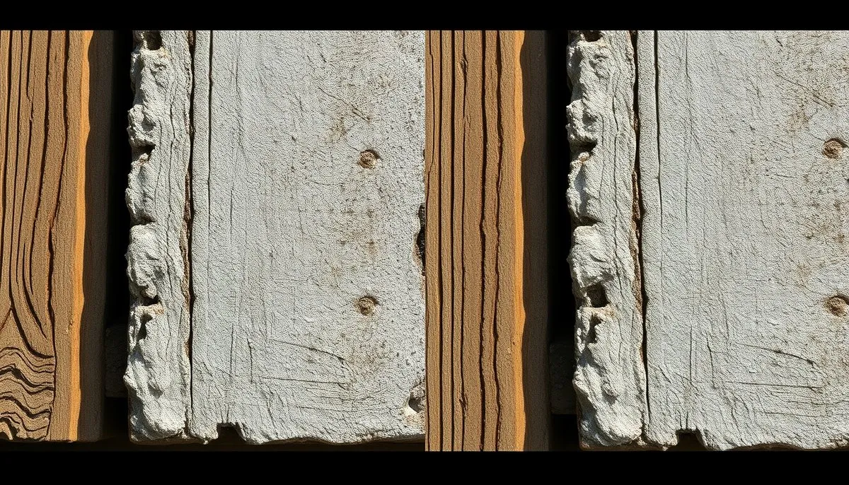 Comparación de envejecimiento entre materiales WPC y PVC tras años de uso