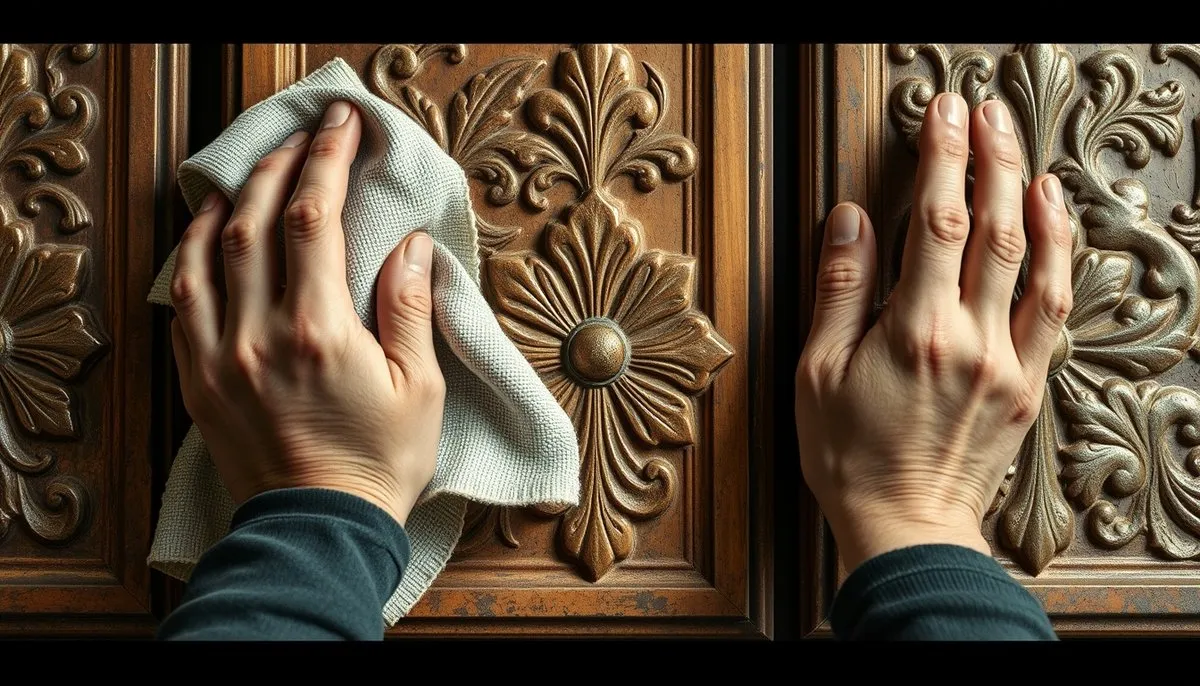 Limpieza y mantenimiento paneles decorativos con herramientas específicas