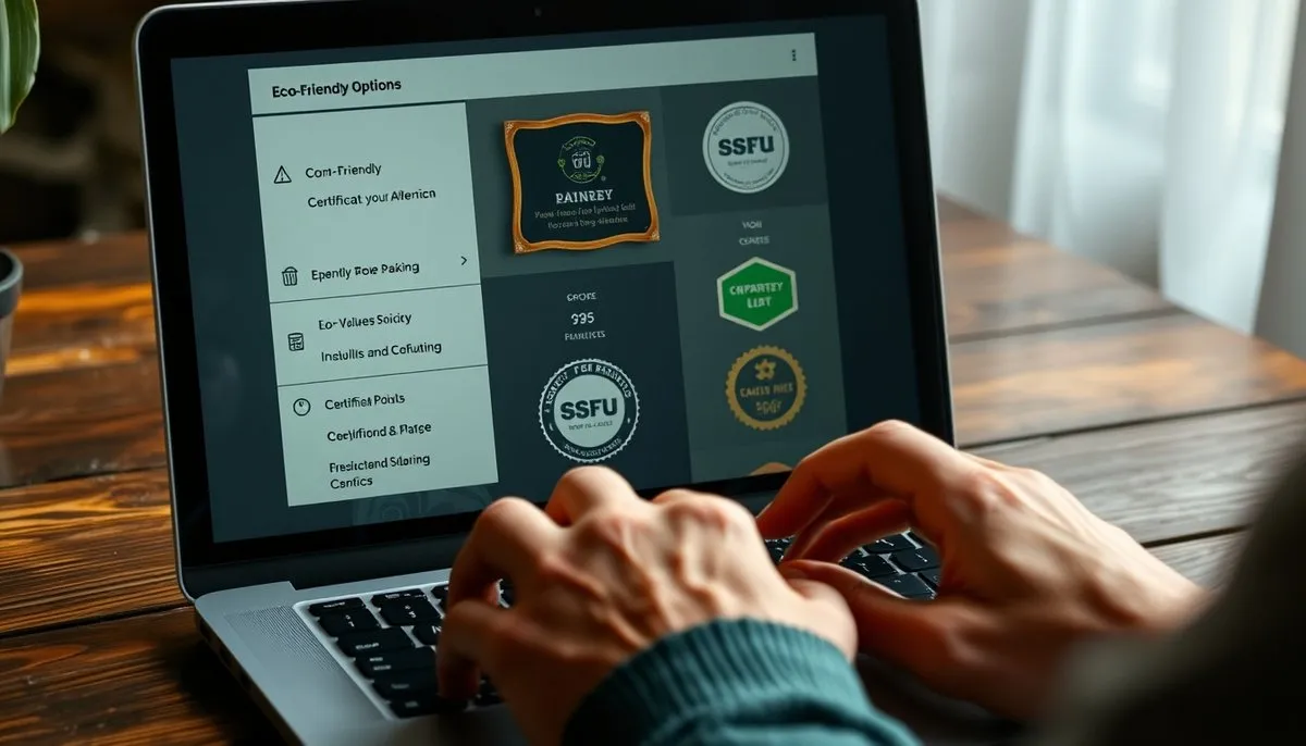 Búsqueda online de proveedores certificados de placas decorativas sostenibles